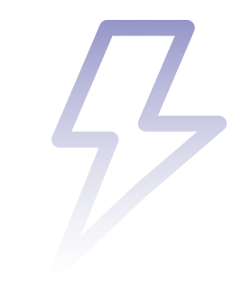 Electricity bolt blue